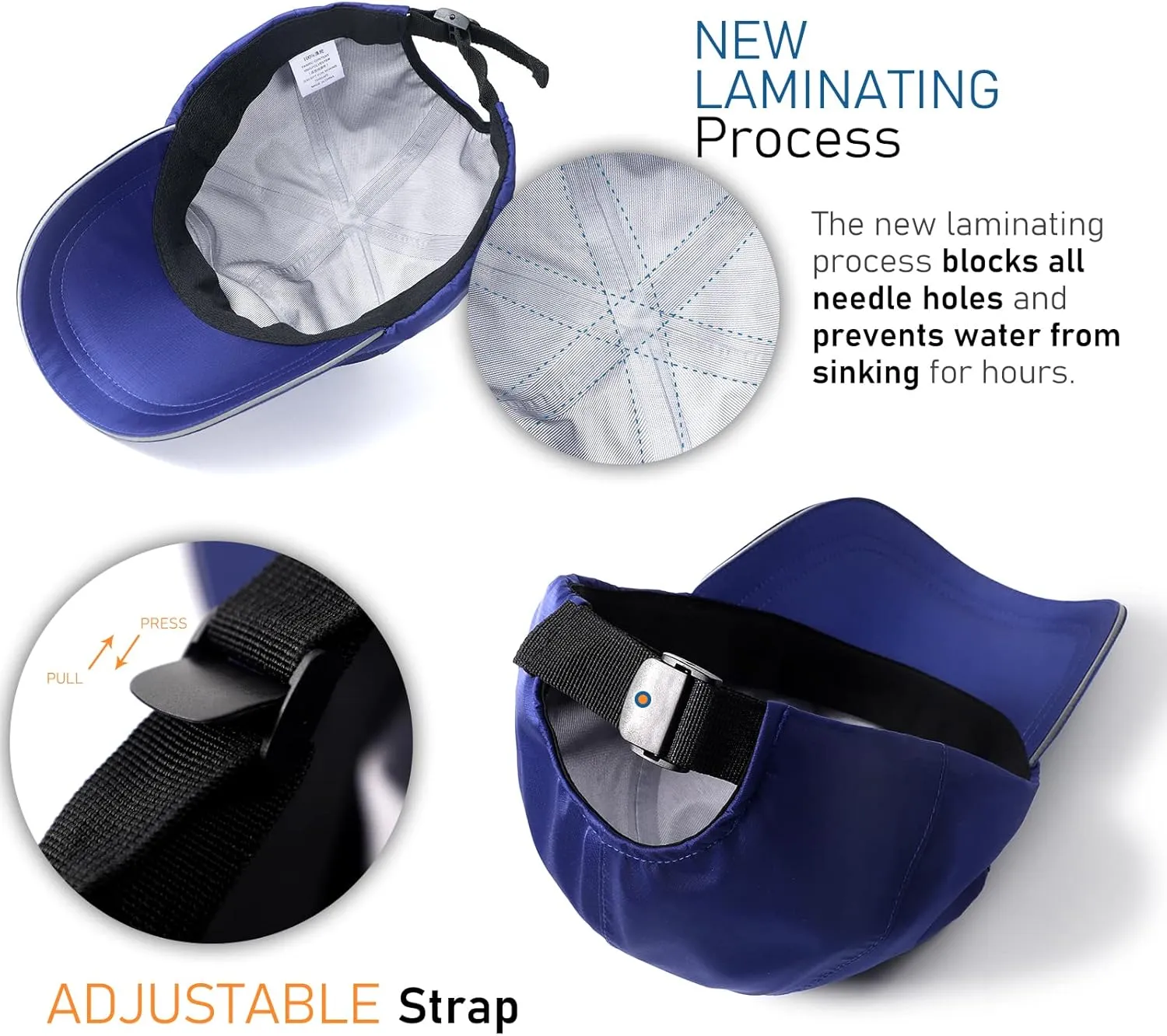 Mens Waterproof Baseball Cap Womens Rain Hat Foldable Outdoor Running Sun Fishing hat