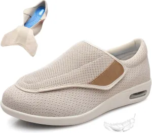 Men's Wide Width Shoes with Adjustable Closure Lightweight,Diabetic Edema Plantar Fasciitis Arthritis Swollen Feet Fattening and Widening Elderly Shoes Men 12/Women 13
