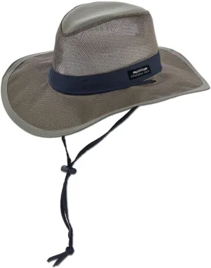 Mesh Crown Safari Men's Sun Hat, 3" Brim, Adjustable Chin Cord, UPF (SPF) 50  Sunhat Protection