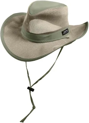 Mesh Crown Safari Men's Sun Hat, 3" Brim, Adjustable Chin Cord, UPF (SPF) 50  Sunhat Protection