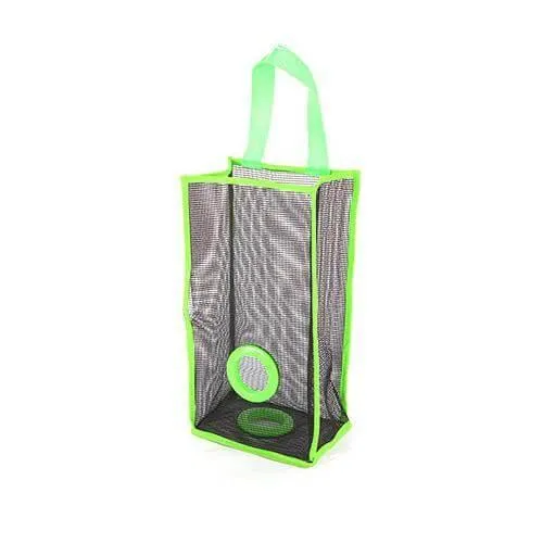 Mesh Hanging Garbage Bag Organizer - Space-Saving Trash Storage Solution
