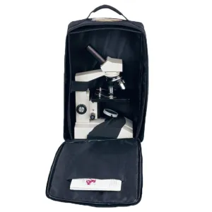 Microscope Carrying Case with Front Pockets 10" x 7" x 15" - Universal, Foldable, Waterproof & Lightweight