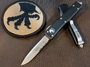 Microtech UTX-70 148-11 OTF S/E Automatic OTF Knife Stonewashed Part Serrated