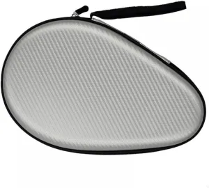 MiOYOOW Table Tennis Racket Case, Hard Shell Ping Pong Storage Bag Ping Pong Paddles Case with Zipper Can Hold 2 Short-Handled Rackets or 1 Long-Handled Racket