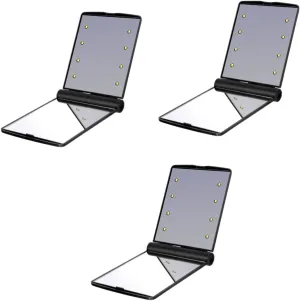 Mirror Makeup Mirror ,Hand held Mirror ,Folding Led Vanity Mirror Hand Cosmetic Mirror Travel Make up Mirror Handheld Mirror Led Makeup Mirror Handheld Handheld Mirror for Purse Led Mirror Girl Portab