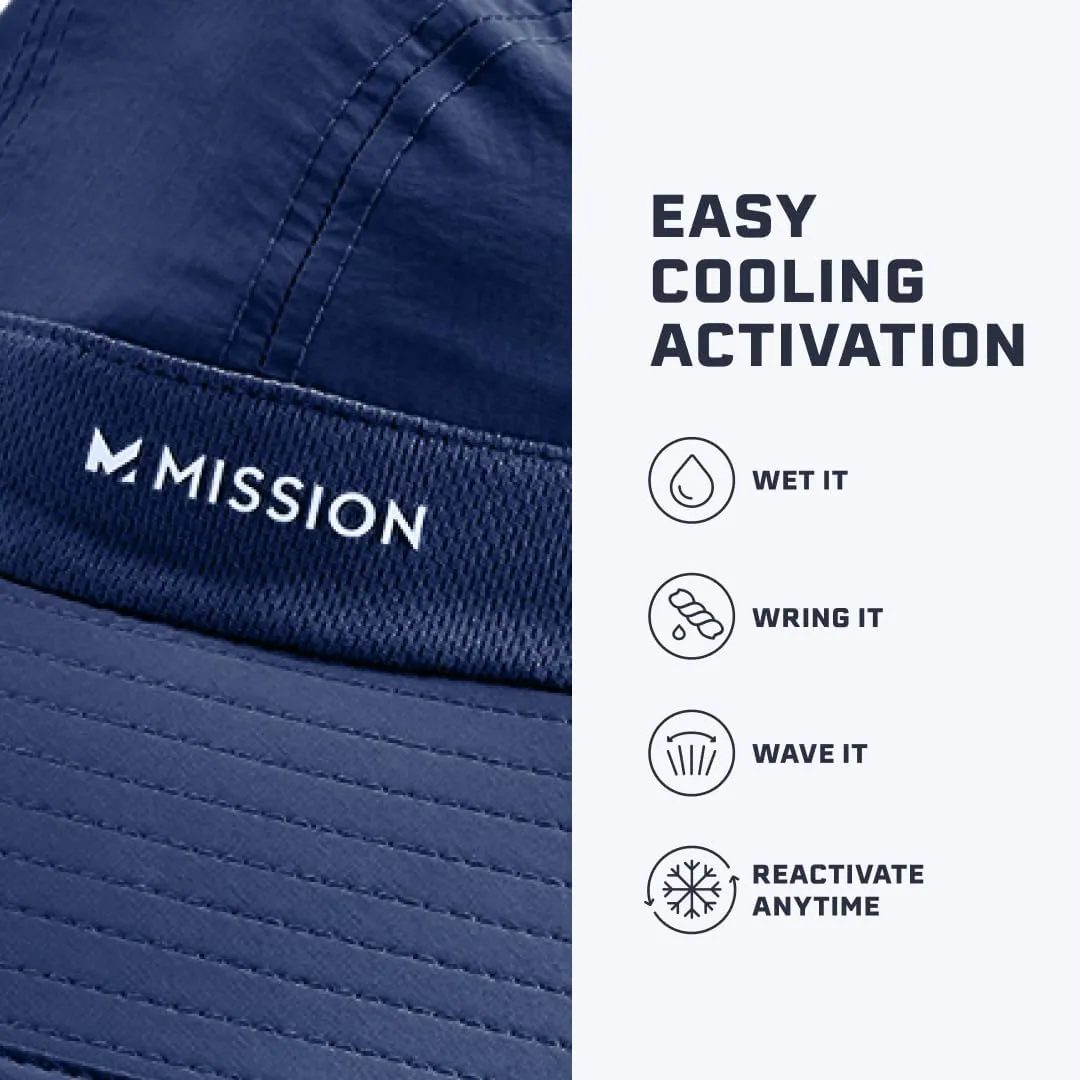 MISSION Cooling UPF Sun Defender Hat Men's & Women's Hat for Hiking, Golfing & Fishing Sweat & Water Activated Technology