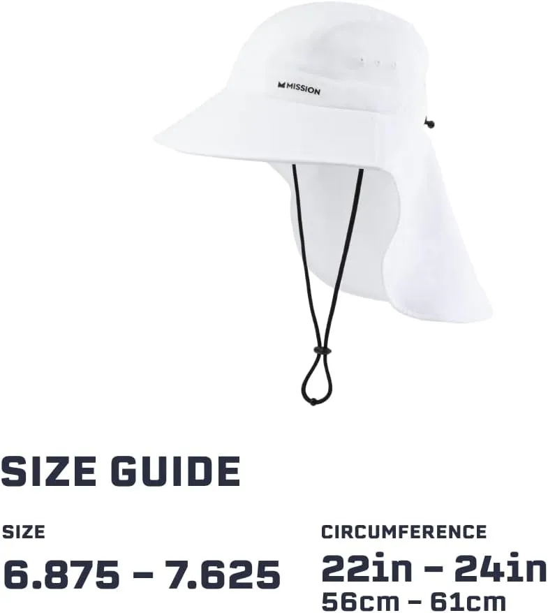 MISSION Cooling UPF Sun Defender Hat Men's & Women's Hat for Hiking, Golfing & Fishing Sweat & Water Activated Technology