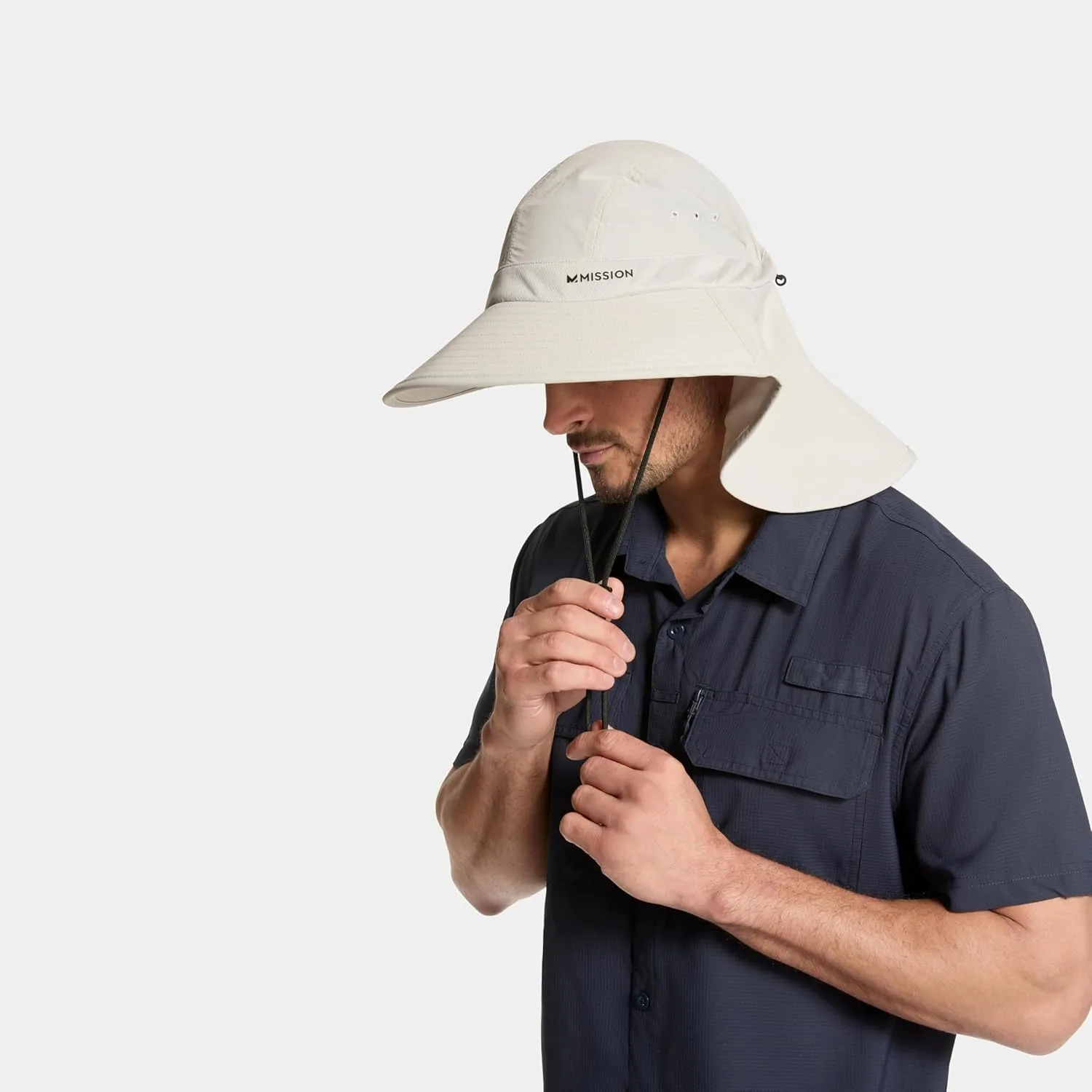 MISSION Cooling UPF Sun Defender Hat Men's & Women's Hat for Hiking, Golfing & Fishing Sweat & Water Activated Technology