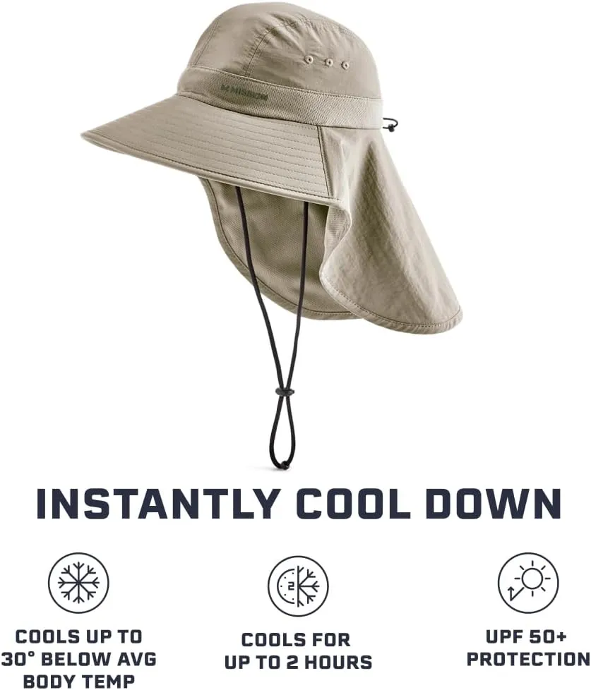 MISSION Cooling UPF Sun Defender Hat Men's & Women's Hat for Hiking, Golfing & Fishing Sweat & Water Activated Technology