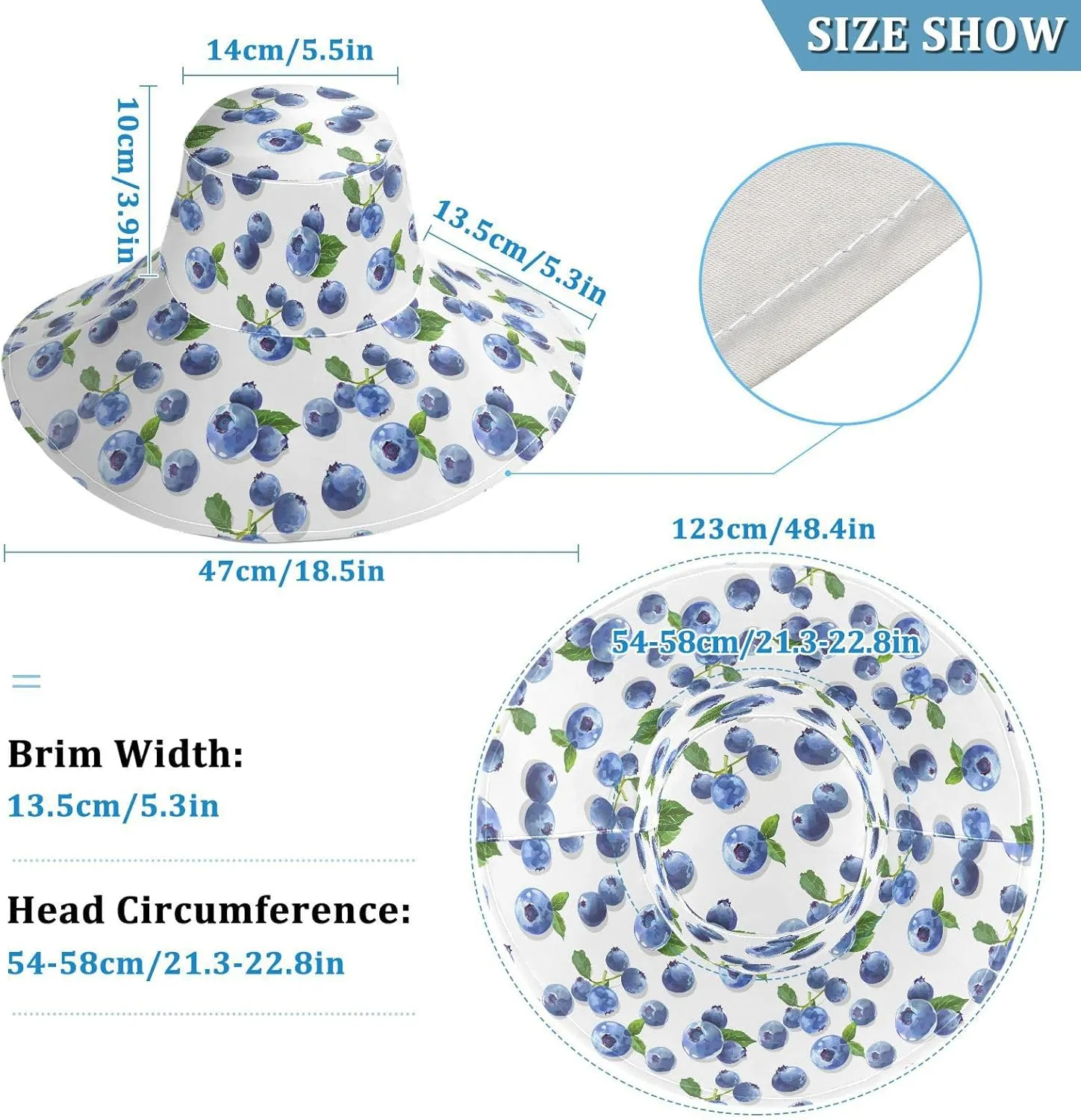 MNSRUU Wide Brim Hats for Women Watercolor Lemons Sun Hat Packable Sun Visors