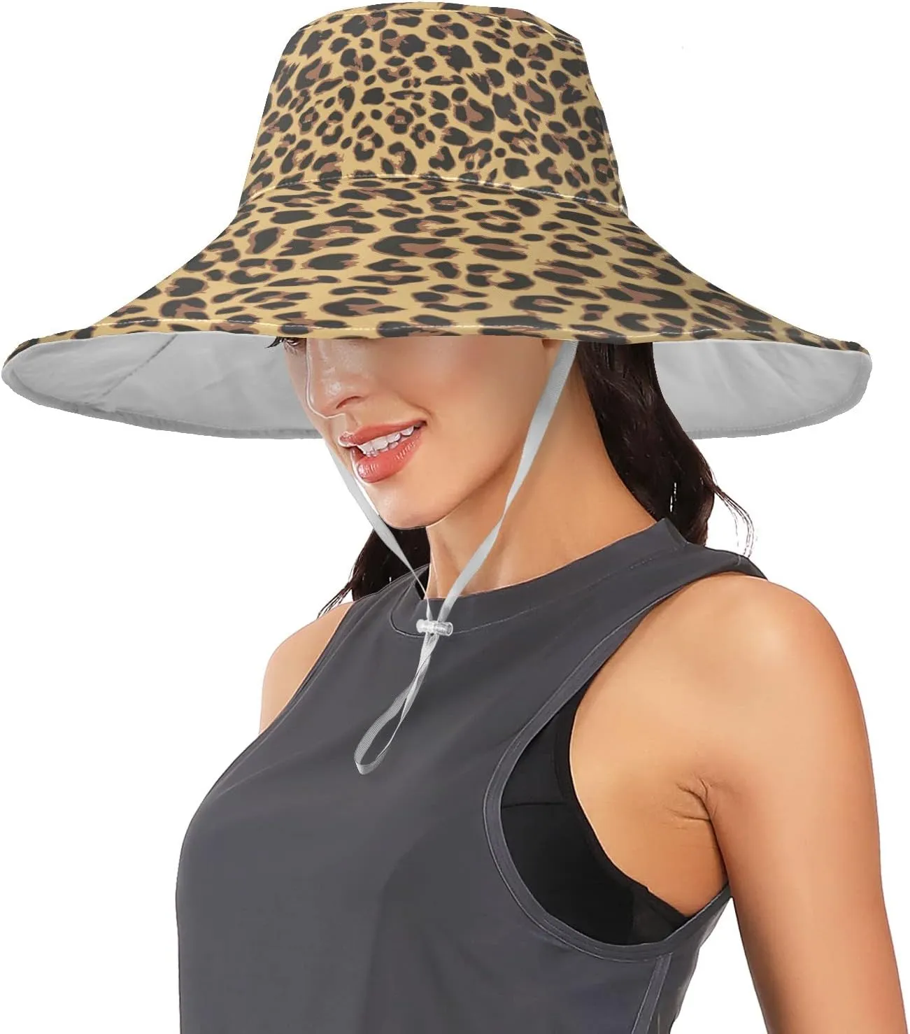 MNSRUU Wide Brim Hats Skull Sun Hat Packable Sun Visors Floppy Summer Beach Hat for UV Protection