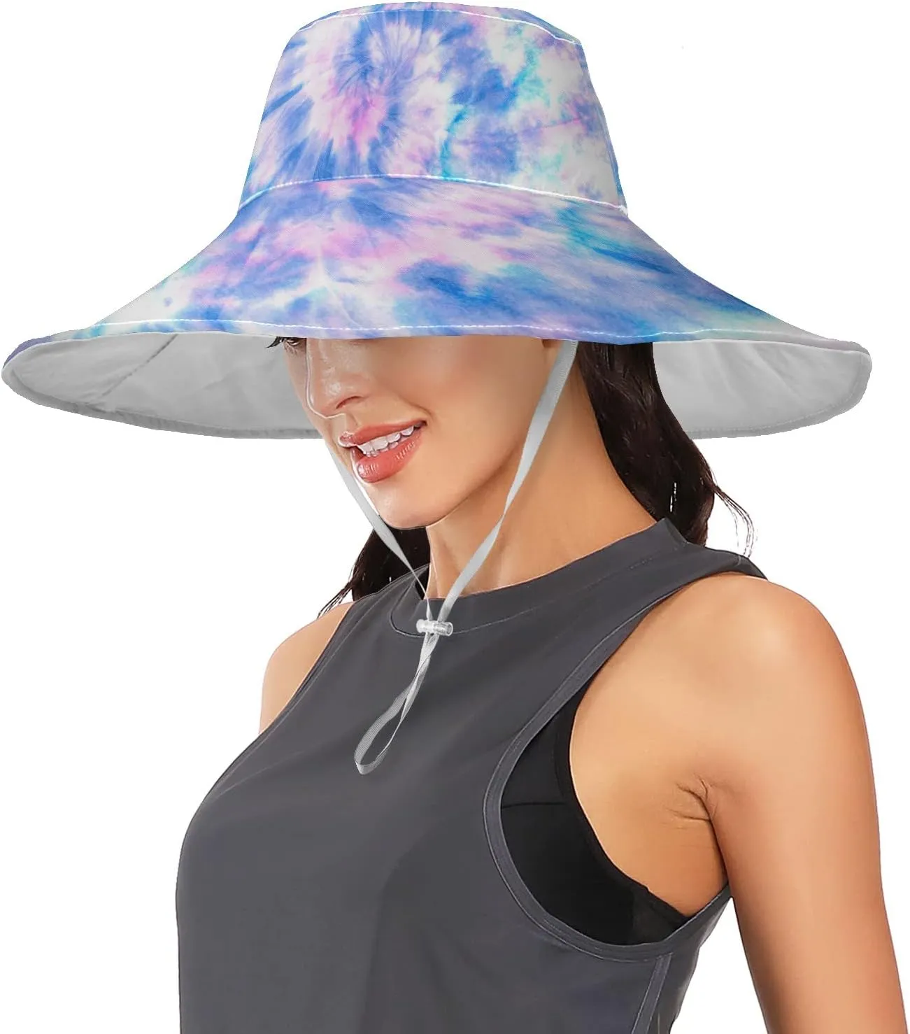 MNSRUU Wide Brim Hats Women Butterfly Sun Hat Packable Sun Visors Summer Beach Hat for UV Protection
