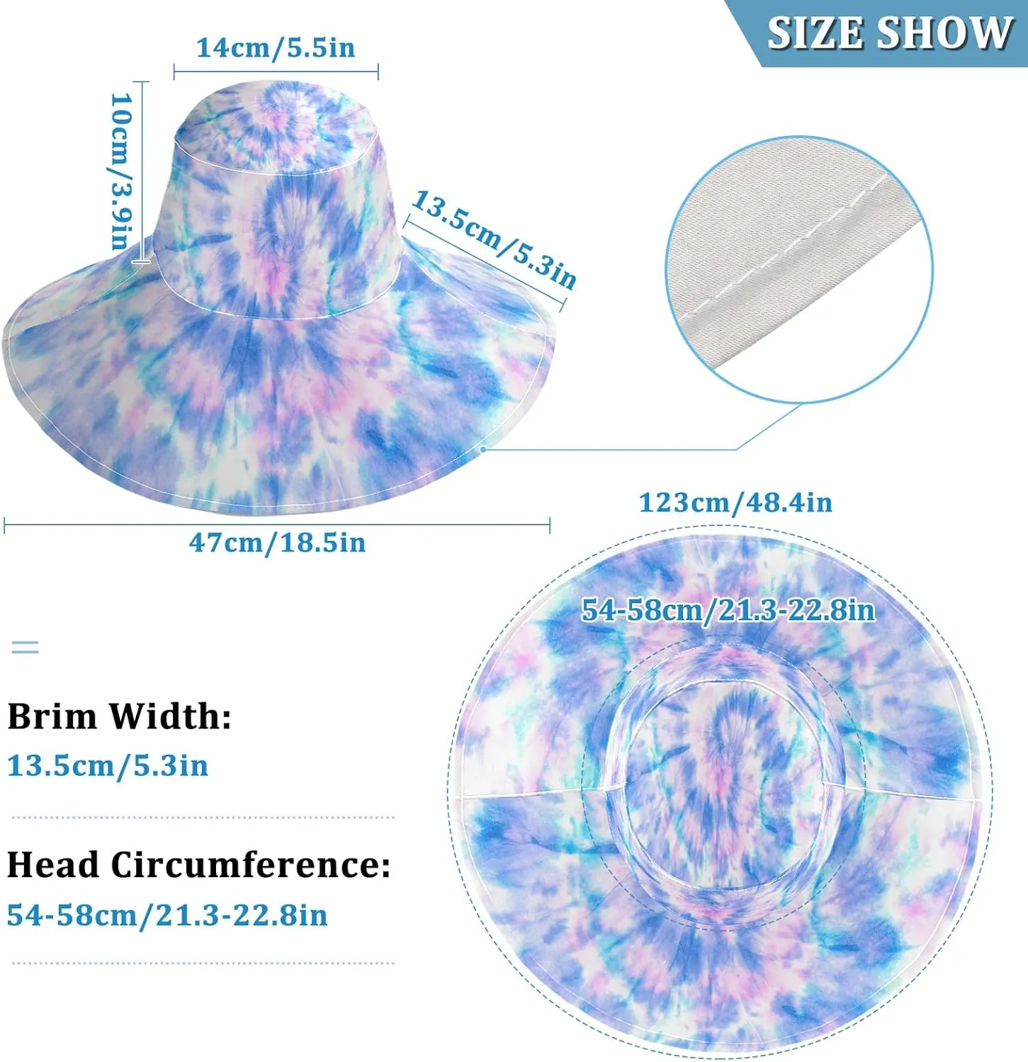 MNSRUU Wide Brim Hats Women Butterfly Sun Hat Packable Sun Visors Summer Beach Hat for UV Protection