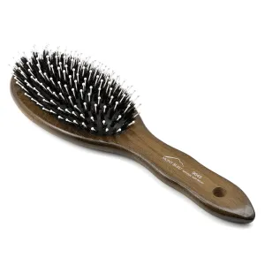 Mont Bleu Oval Wood Paddle Pure Boar Bristle Brush with Pins | Designed in Germany