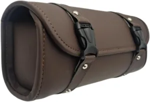 Motorcycle Front Bag Front Hanging Bag Travel Pouch Modification Large Capacity Saddlebag Luggage Pouch for Motorcycle, Brown