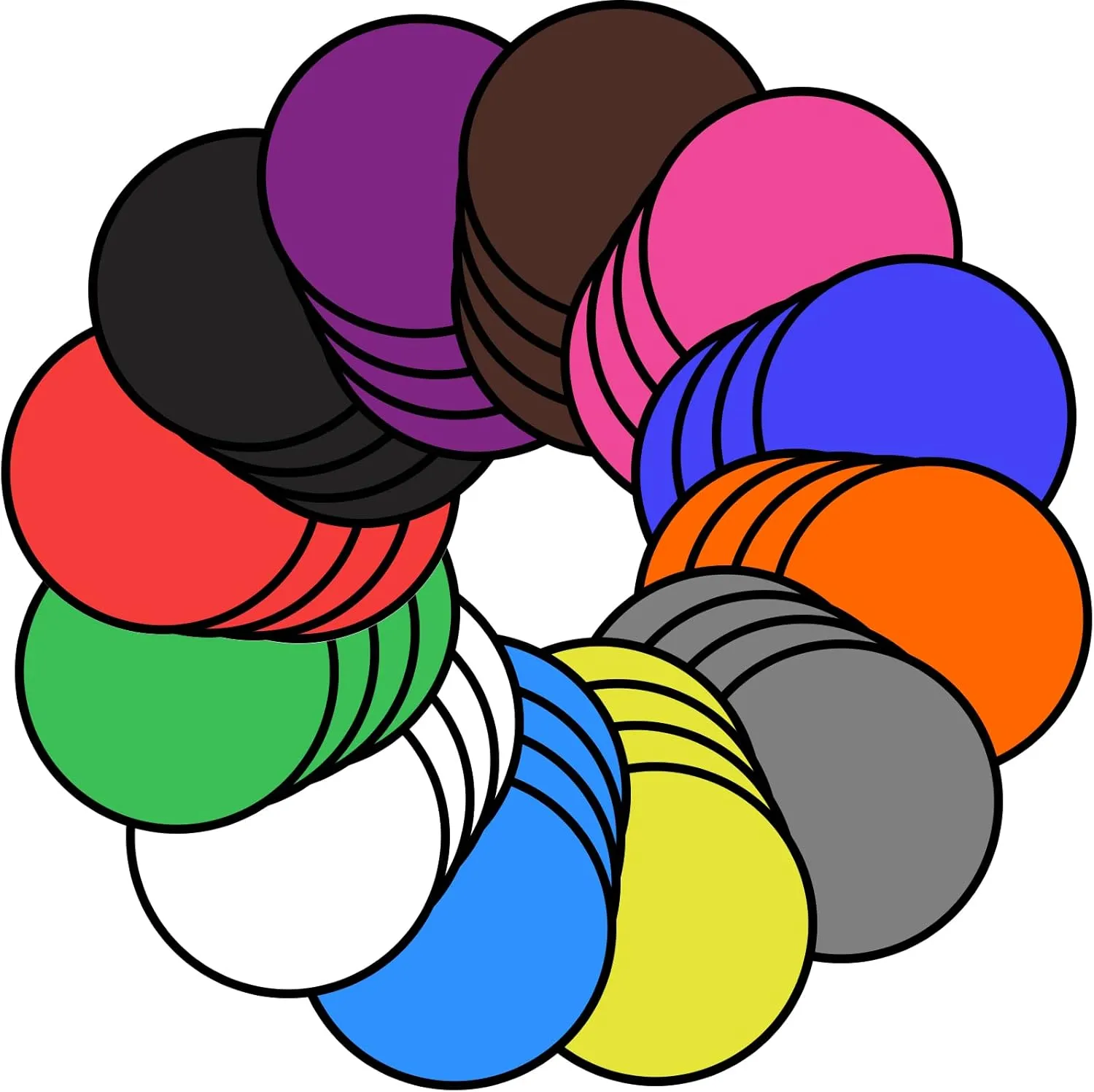 Mototo 48 Pieces Foldable Flying Disc Fans with Bag Folding Pocket Toy Set for Kids Fun Birthday Party Favors Summer Outdoor Activity Game Halloween Christmas, 12 Colors