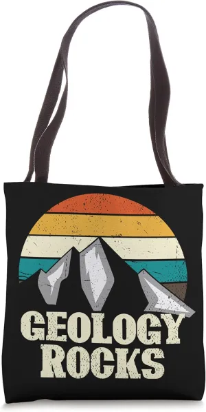 Mountain Geology Rocks Paleontology Geologist Retro Geology Tote Bag