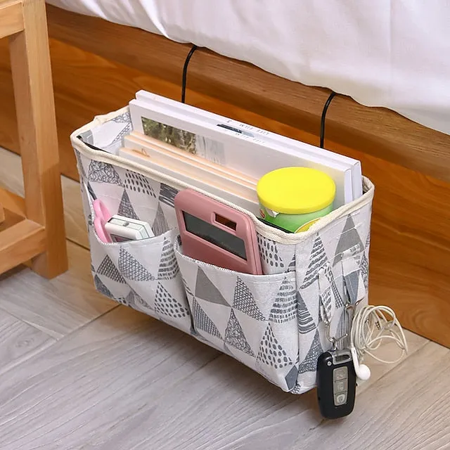Multi-function Bedside Storage Hanging Bag Bed Table Basket Bedside Organizer Shelf Hanging Bag For Home Storage