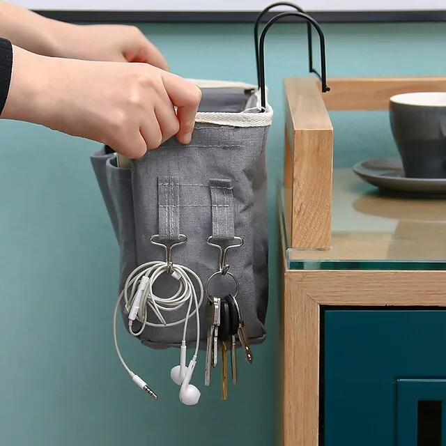 Multi-function Bedside Storage Hanging Bag Bed Table Basket Bedside Organizer Shelf Hanging Bag For Home Storage