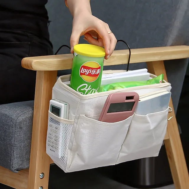 Multi-function Bedside Storage Hanging Bag Bed Table Basket Bedside Organizer Shelf Hanging Bag For Home Storage