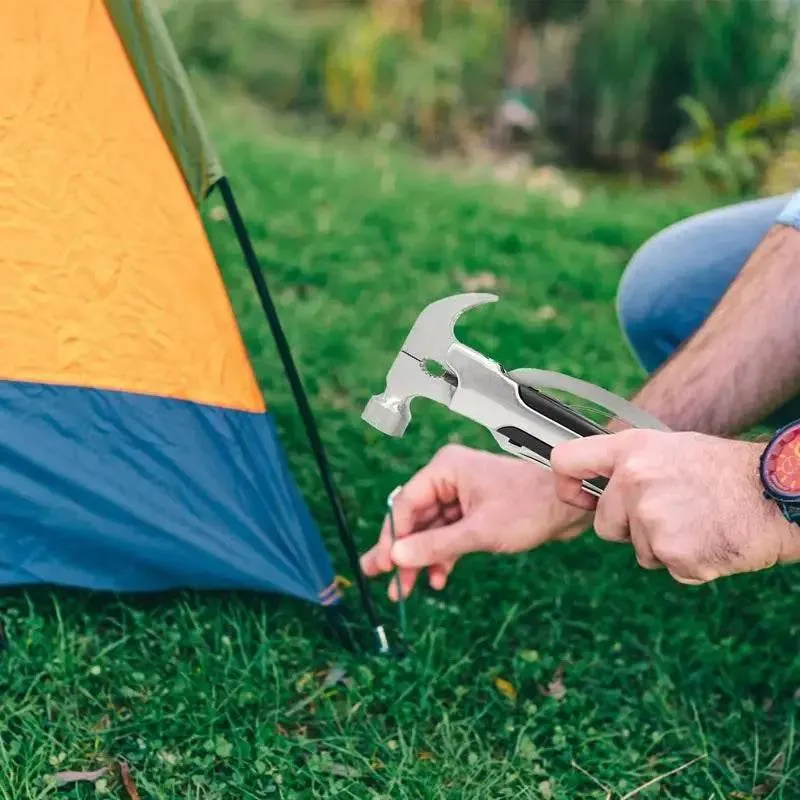 Multi-Function Camping Hammer Tool - 10-in-1 Portable Outdoor Gear