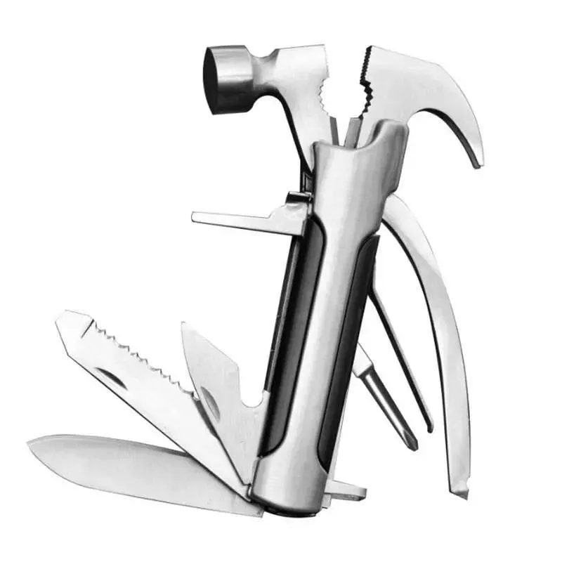 Multi-Function Camping Hammer Tool - 10-in-1 Portable Outdoor Gear