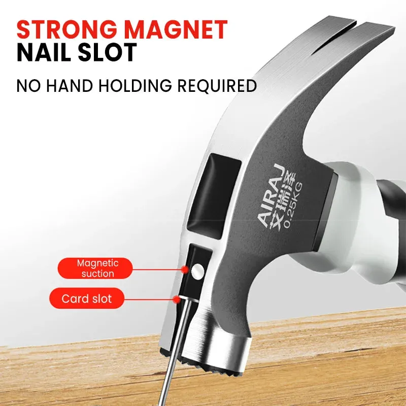 Multifunctional Mini Claw Hammer Anti Slip And Shockproof Hammer Professional Grade Magnetic Woodworking Manual Tool