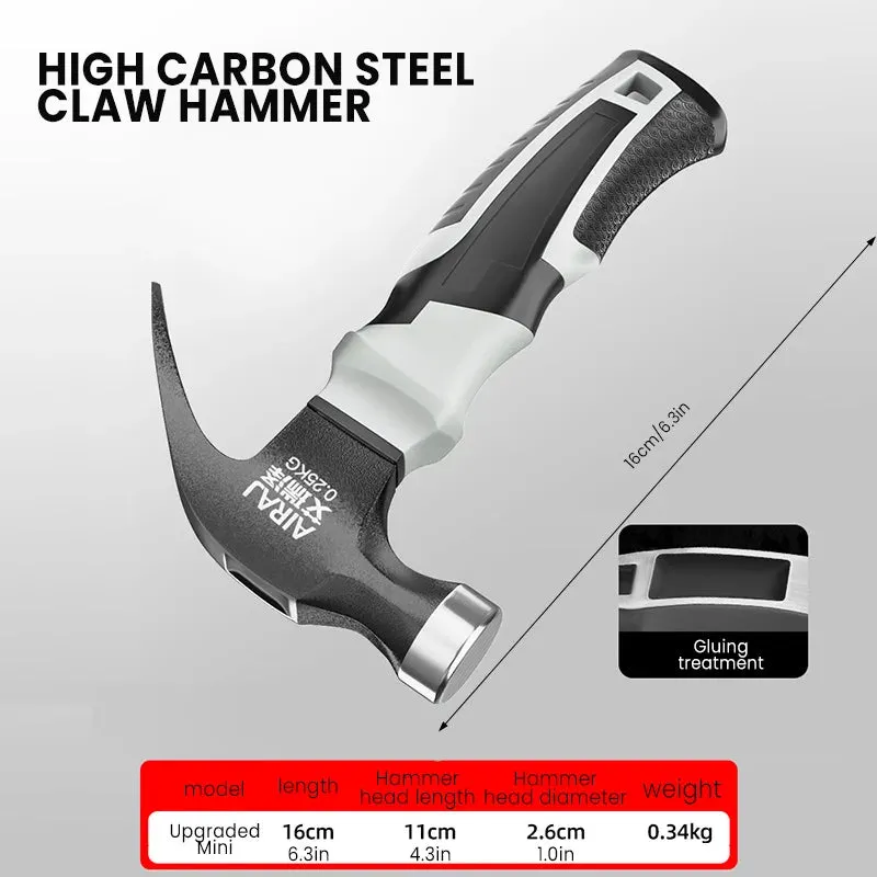 Multifunctional Mini Claw Hammer Anti Slip And Shockproof Hammer Professional Grade Magnetic Woodworking Manual Tool