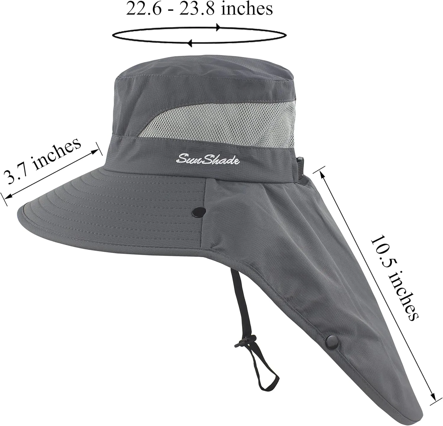 Muryobao Women's Ponytail Summer Sun UV Protection Hat Foldable Wide Brim Boonie Hats for Beach Safari Fishing
