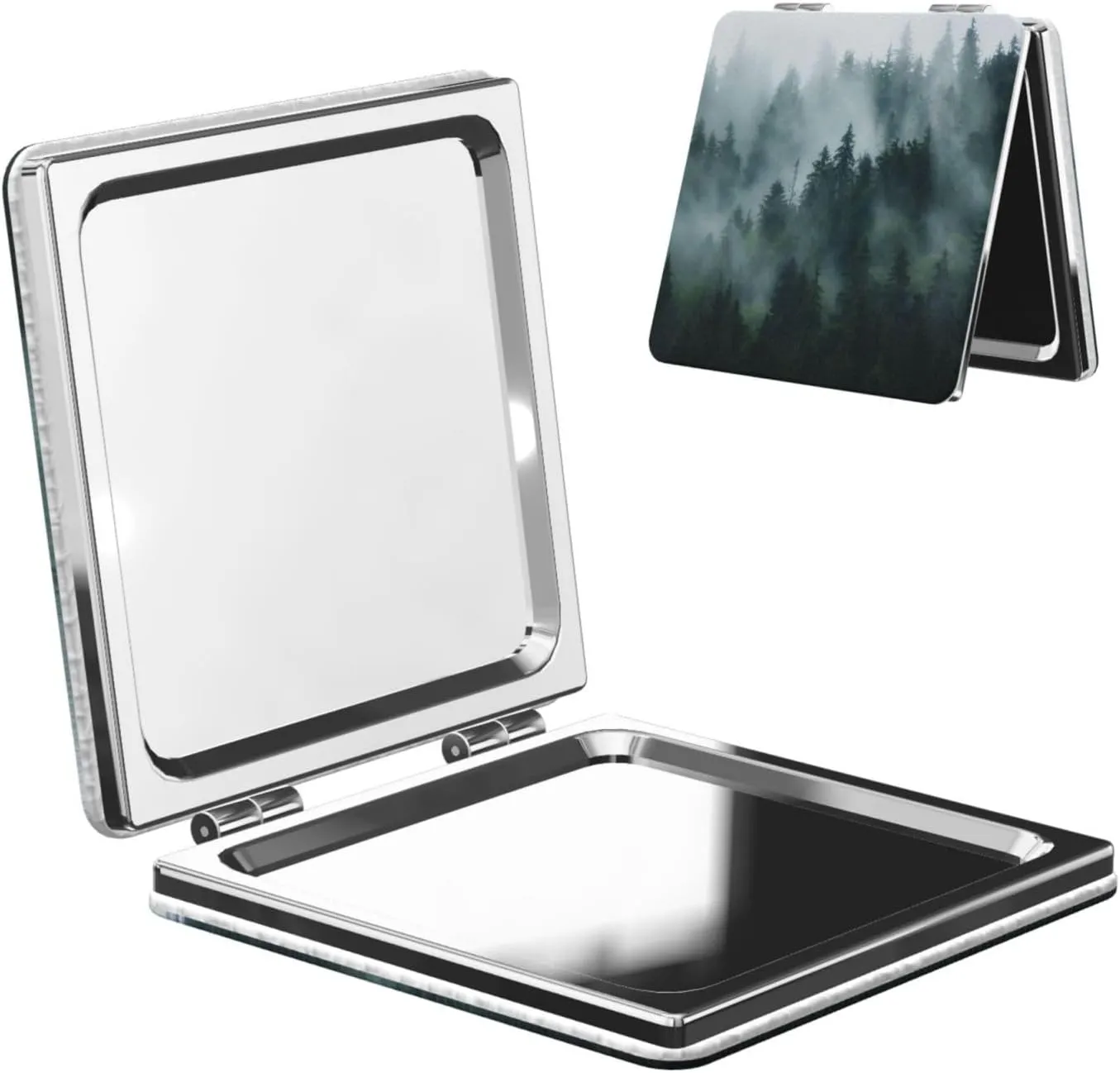 Mysterious Forest Dreamy Clouds Women Small Makeup Mirror Portable Pocket Cosmetic Mirror for Travel