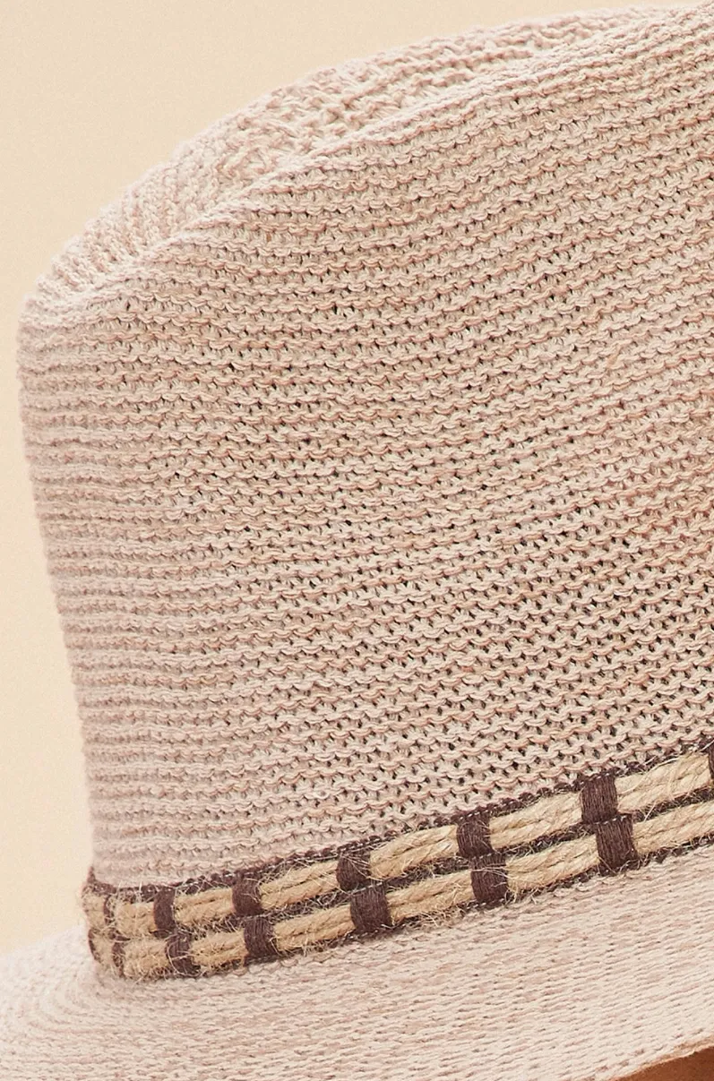 Natalie Hat - Natural with Rope Band