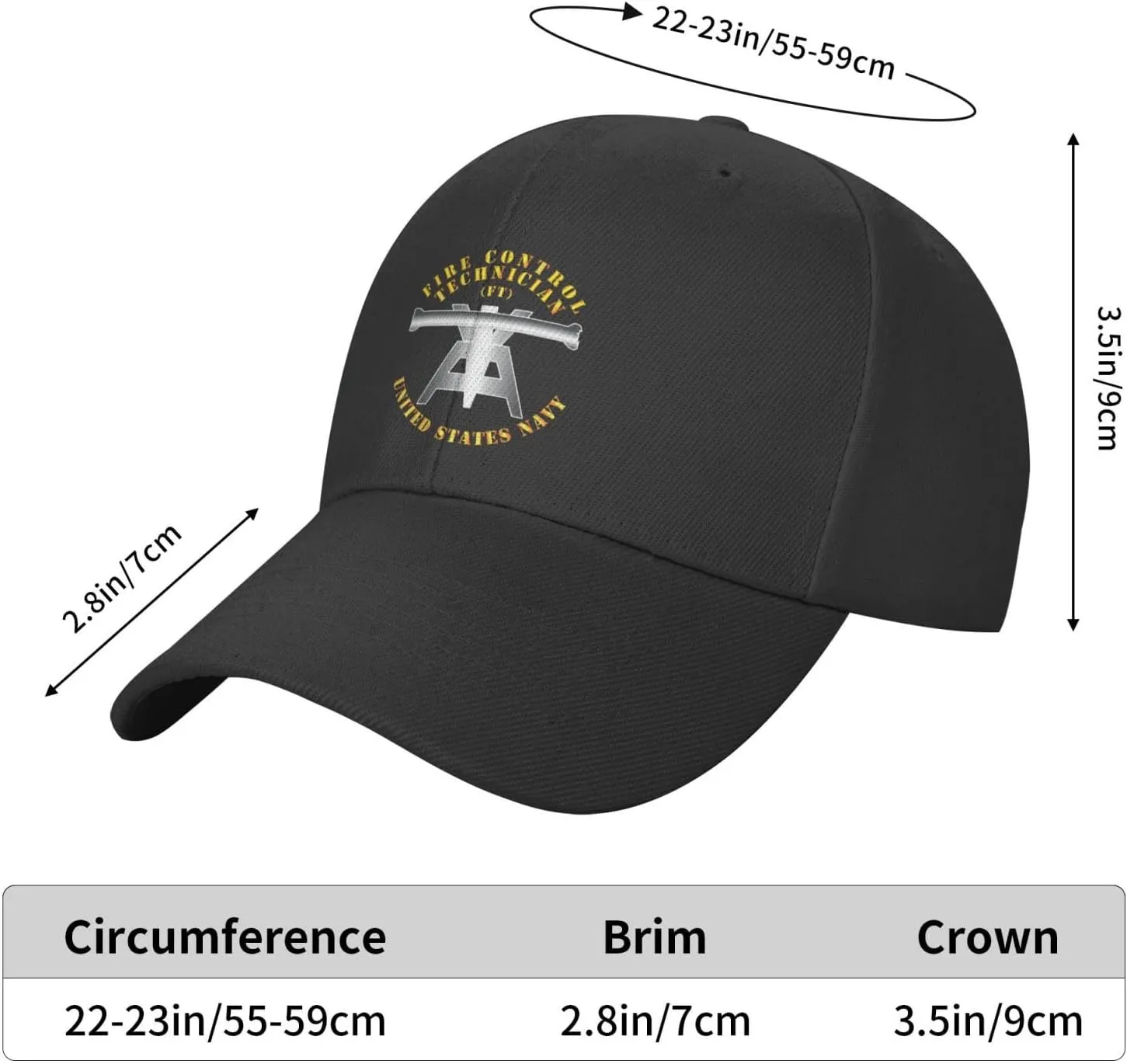 Navy Rate Fire Control Technician Flag-Baseball Caps Denim Hats Cowboy Knit hat Fisherman's hat