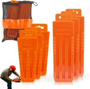 NEO-TEC 6 pack Tree Felling Wedges, chainsaw wedges, 5.5" 8" tree cutting equipment, tree cutting equipment with Spikes for Safe Tree Cutting