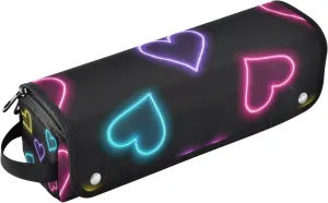 Neon Cololove reds Hot Hair Tools Travel Bag and Heat Resistant Mat with Zipper Portable Travel Carrying Case for Hot Tools Curling Iron Flat Irons Hair Volumizer Styler