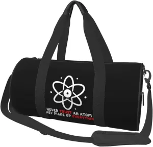 Never Trust An Atom They Make Up Everything Duffel Bag Gym Bag Travel Sports Tote Large Foldable Swim Beach Yoga3
