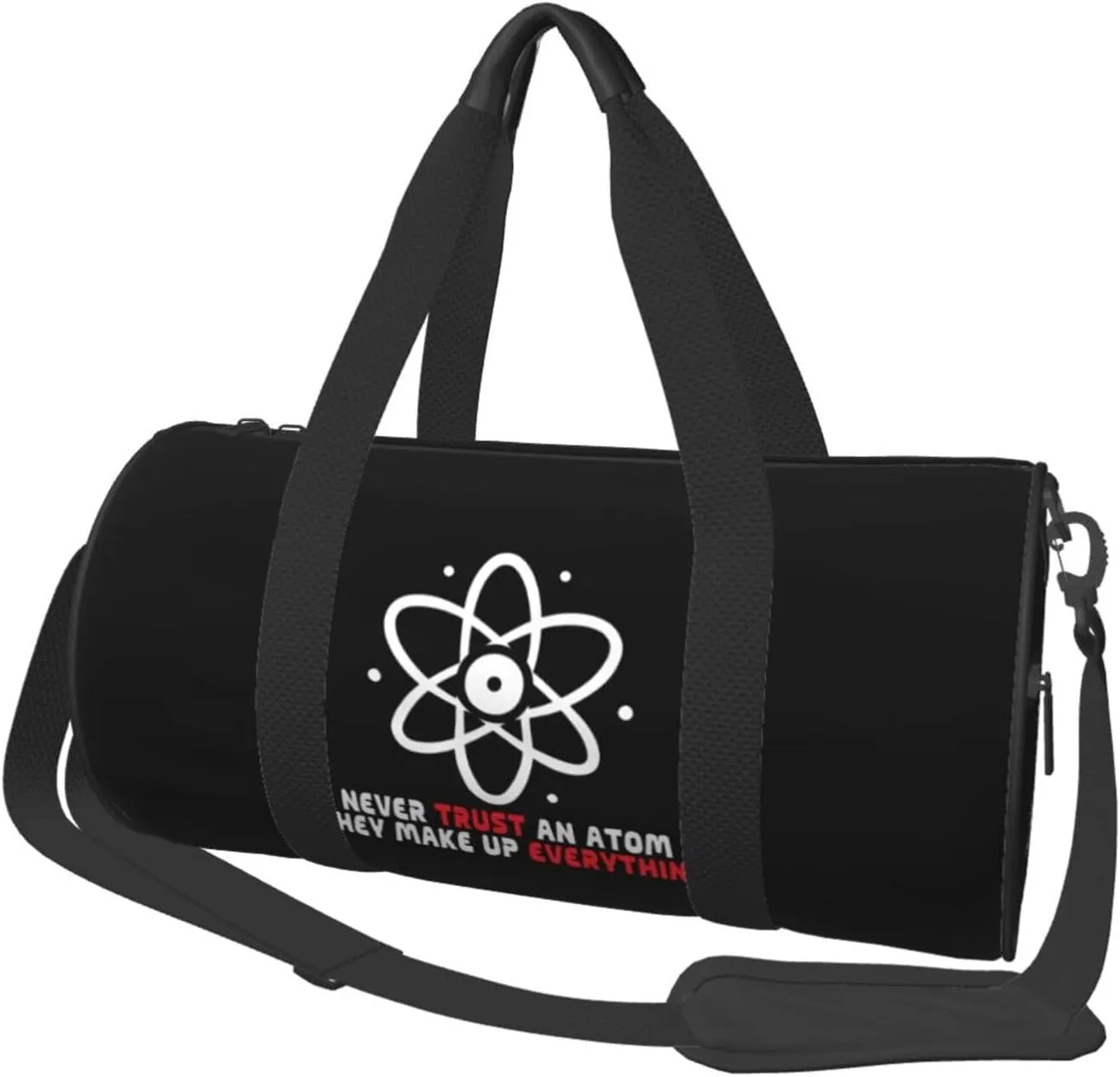 Never Trust An Atom They Make Up Everything Duffel Bag Gym Bag Travel Sports Tote Large Foldable Swim Beach Yoga3