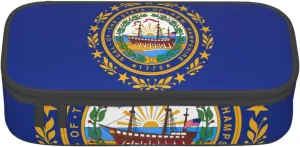 New Hampshire state flag Print Large - Capacity Cosmetic Makeup Organizer Bag: Designed for Eyebrow Pencils