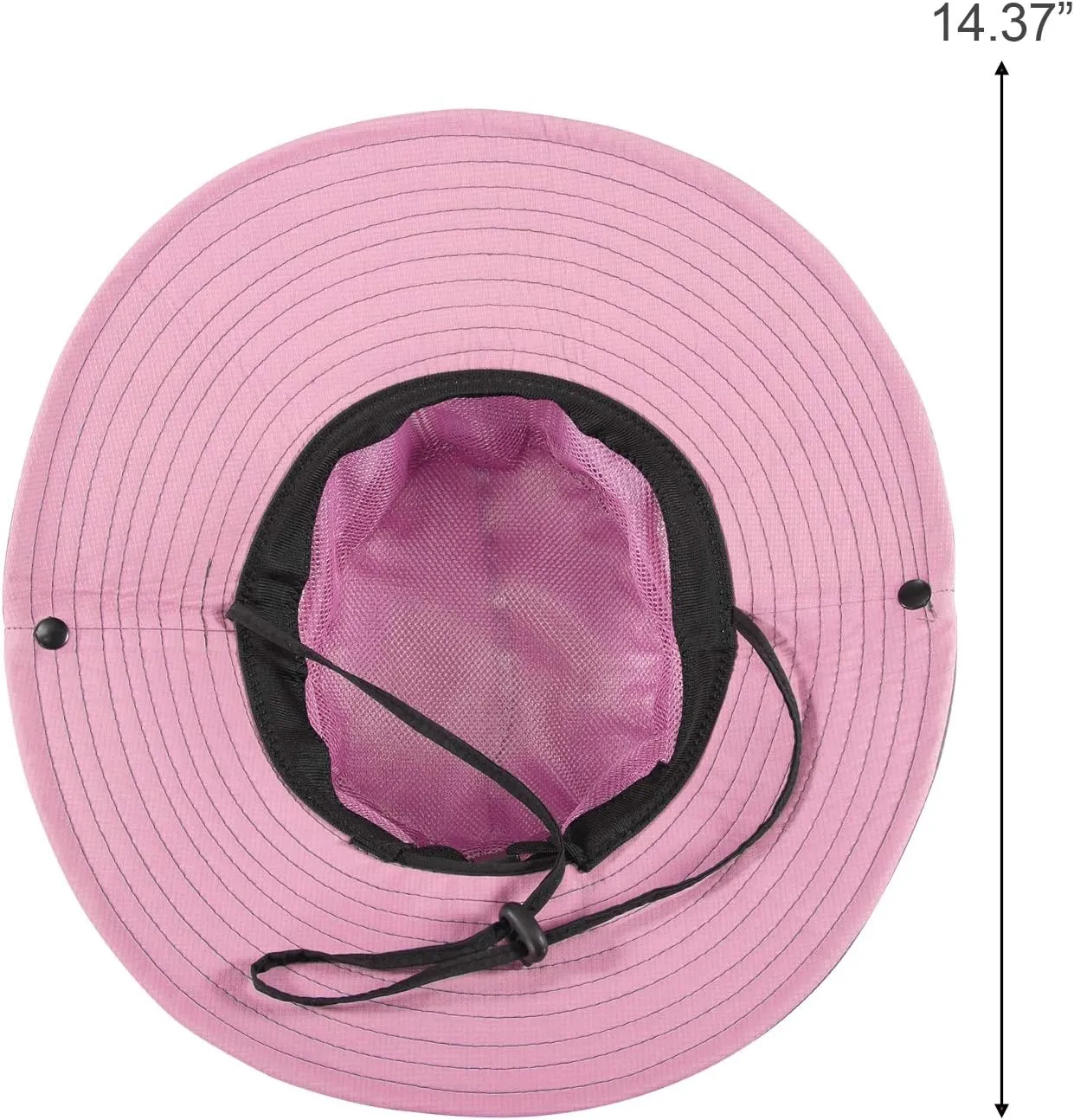 Norme 2 Pieces Women's Outdoor Sun Hat UV Protection Foldable Mesh Wide Brim Beach Fishing Cap Ponytail
