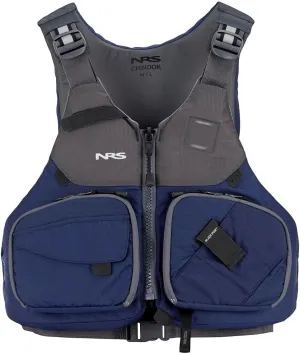 NRS Chinook Fishing Life Jacket for Fishing | Adult USCG Type III PFD | Mesh Back Front Zip Vest with Pockets for Rafting, Kayaking, Paddling
