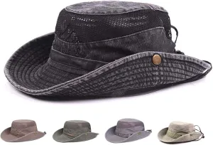 Obling Sun Hat for Men Women, Fishing Hat UPF 50 Wide Brim Bucket Hat Safari Boonie Hat