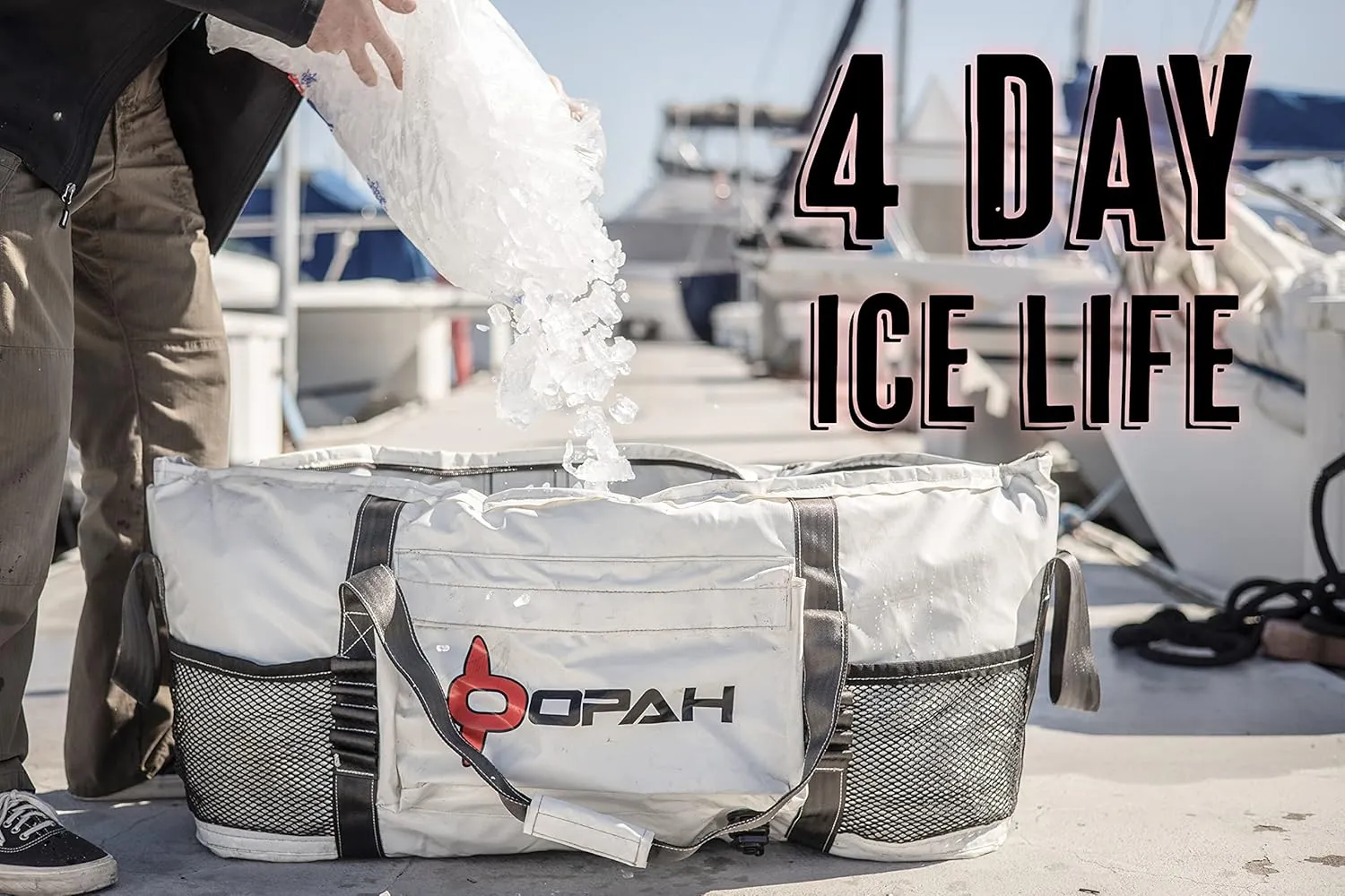 Opah Gear Fathom 5 Deep Insulated Fish Kill Cooler Bag for Tuna, 58" L x 18" W x 30" H, Heavy Duty, Marine-Grade Vinyl, Waterproof, UV Resistant, Camping & Fishing