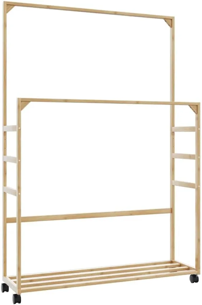 Organize Clothes with Mobile Clothes Rack, Storage Shelves, Sturdy Construction, 35.4" x 13.8" x 61"