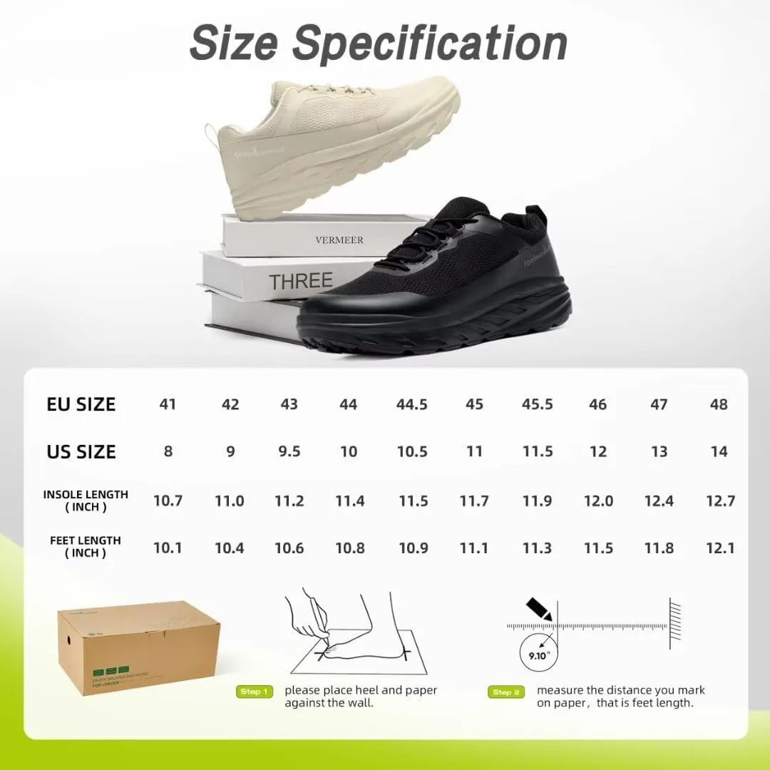 OrthoComfoot Men's Orthopedic Diabetic Wide Walking Shoes: Comfortable Casual Arch Support Plantar Fasciitis Fashion Sneakers, Work Tennis Orthotic High Arch Swollen Feet Shoes for Foot Heel Pain