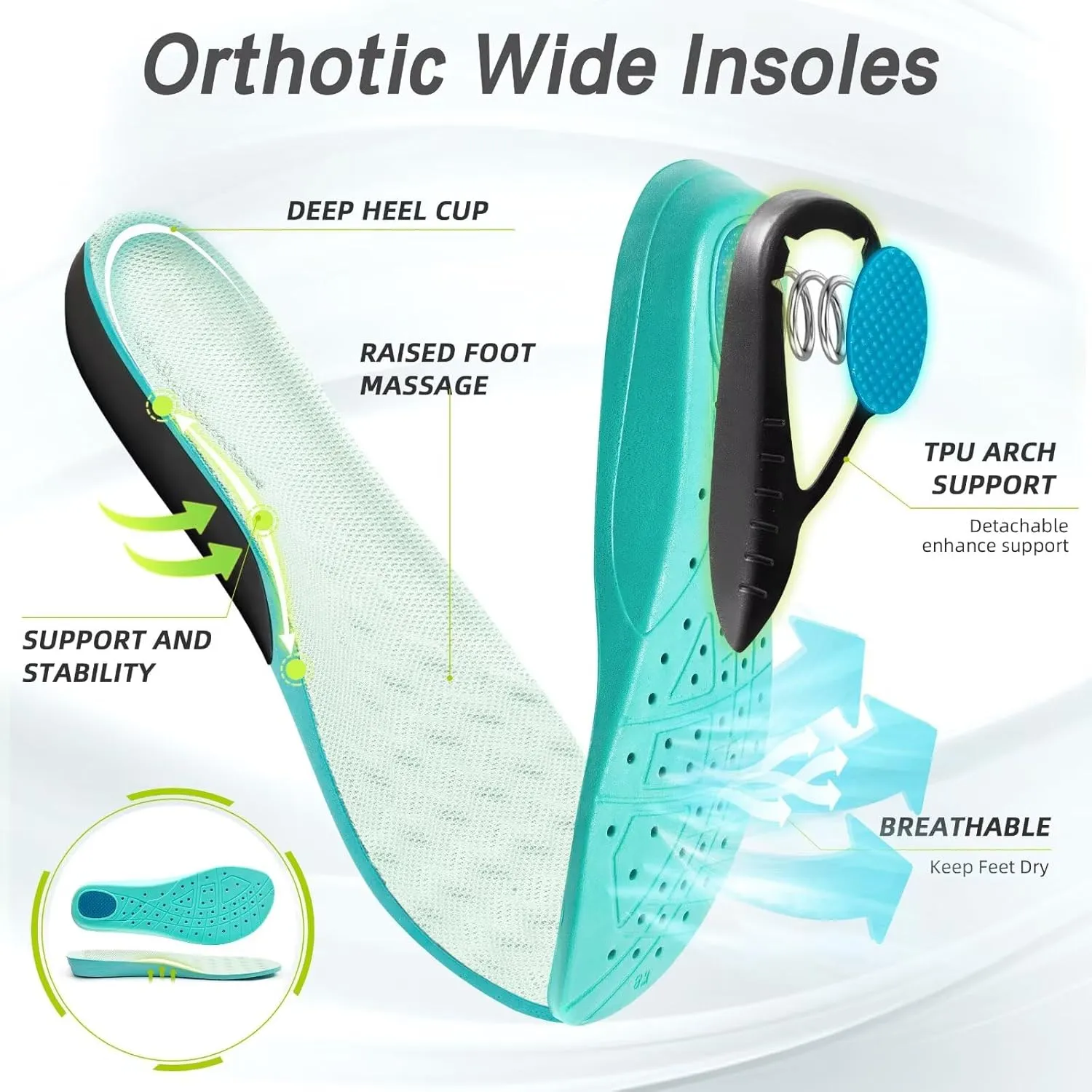 OrthoComfoot Men's Orthopedic Diabetic Wide Walking Shoes: Comfortable Plantar Fasciitis Fashion Sneakers with Arch Support for Swollen, Casual Hammer Toes Shoes for Foot and Heel Pain Relief