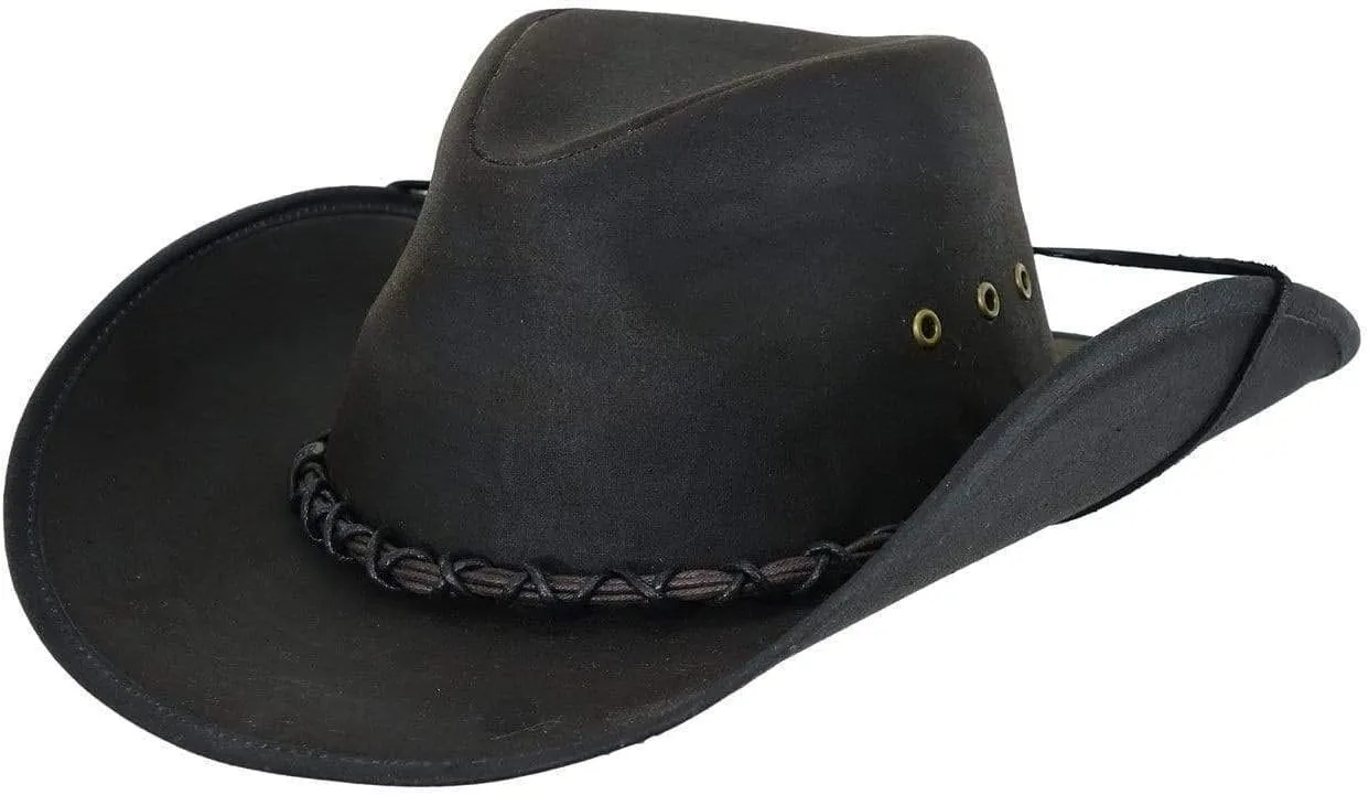 Outback Trading Company Men's 1484 Bootlegger UPF 50 Waterproof Breathable Western Cotton Oilskin Hat
