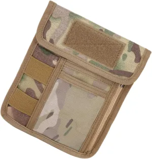 Outdoor Camouflage Credential Bag Stylish Cards Storage Pouch for Travel Portable Neck Pouch for Documents and Ids for Outdoor Activities and Adventures