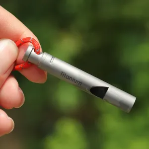 Outdoor Camping Pure Titanium Survival Whistle Lightweight And Portable