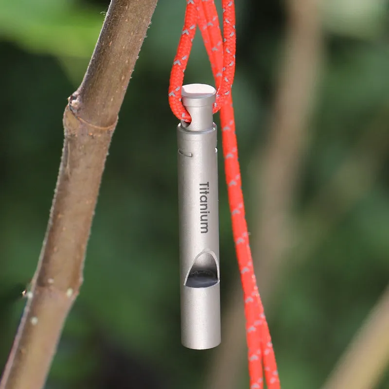 Outdoor Camping Pure Titanium Survival Whistle Lightweight And Portable