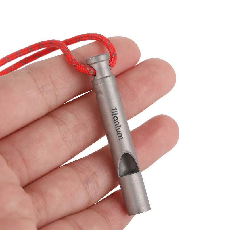 Outdoor Camping Pure Titanium Survival Whistle Lightweight And Portable