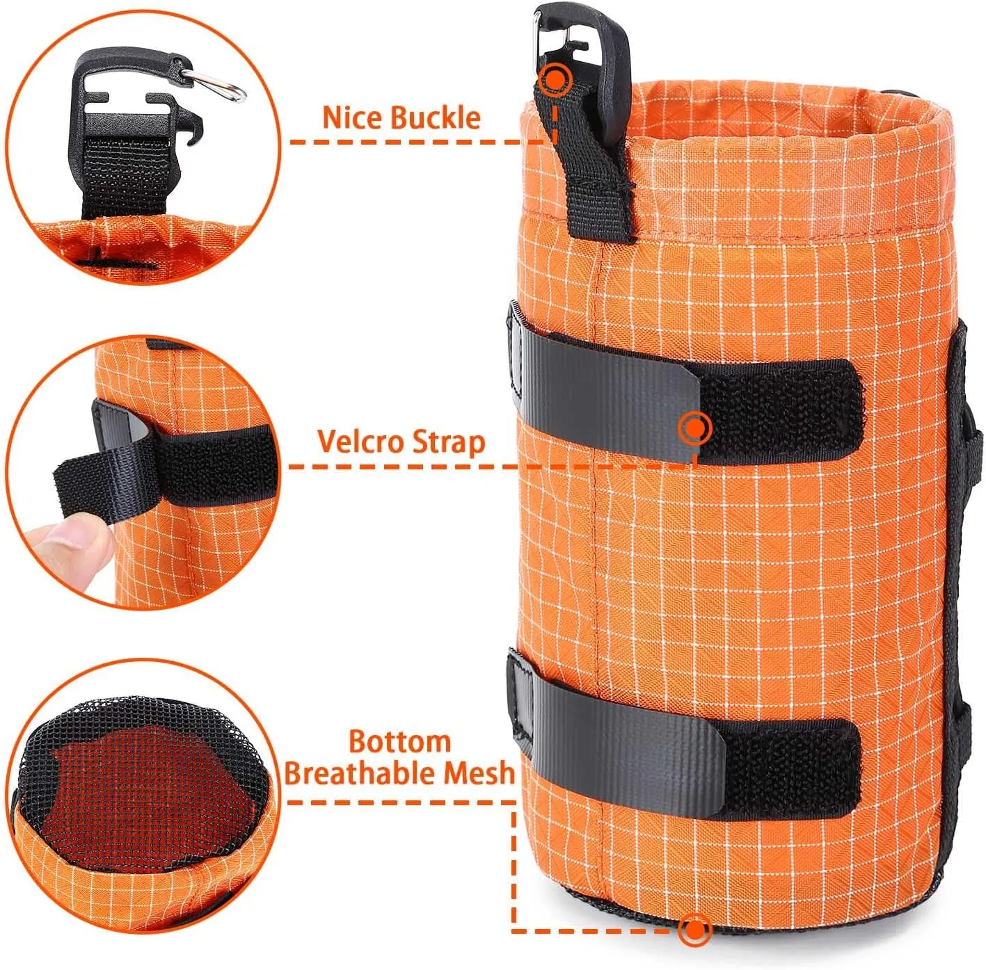 Outdoor Multifunctional Water Bottle Holder,Portable Shoulder Strap Bottle Carrier,Backpack Accessories for Hiking Hunting and Travelling 2 Pairs